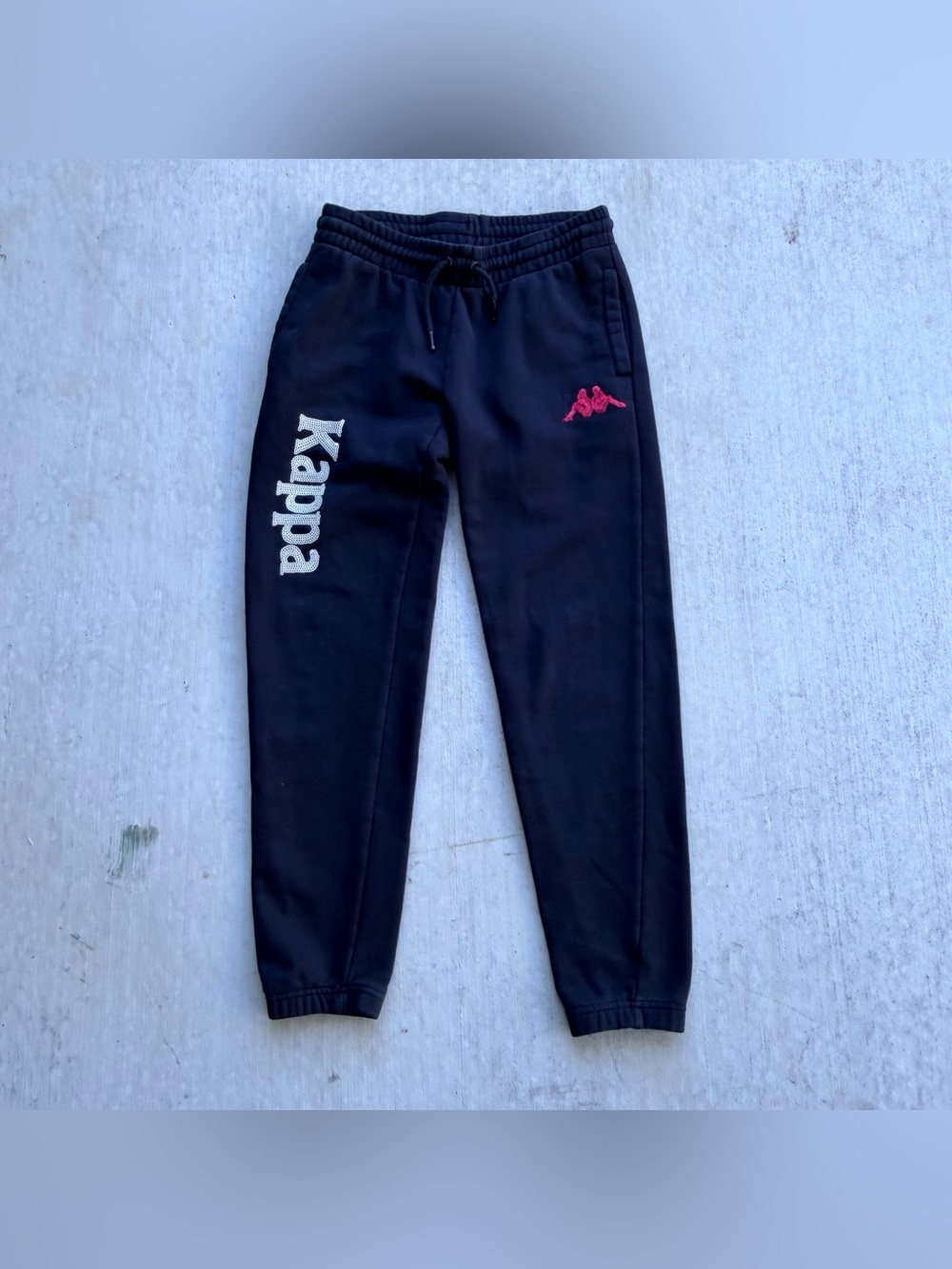 Kappa Jogger Sweatpants Men Size Small Spell Out Fleece